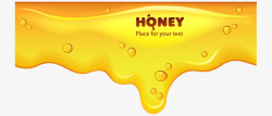 蜂蜜滴落蜂蜜滴效果矢量图高清图片