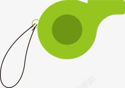 绿色口哨卡通手绘绿色口哨案矢量图图标高清图片