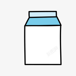 白色奶盒矢量图素材