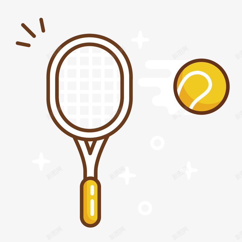 黄色网球png免抠素材_新图网 https://ixintu.com 体育 卡通 手绘 球形 纹理 线稿 网球 运动 黄色