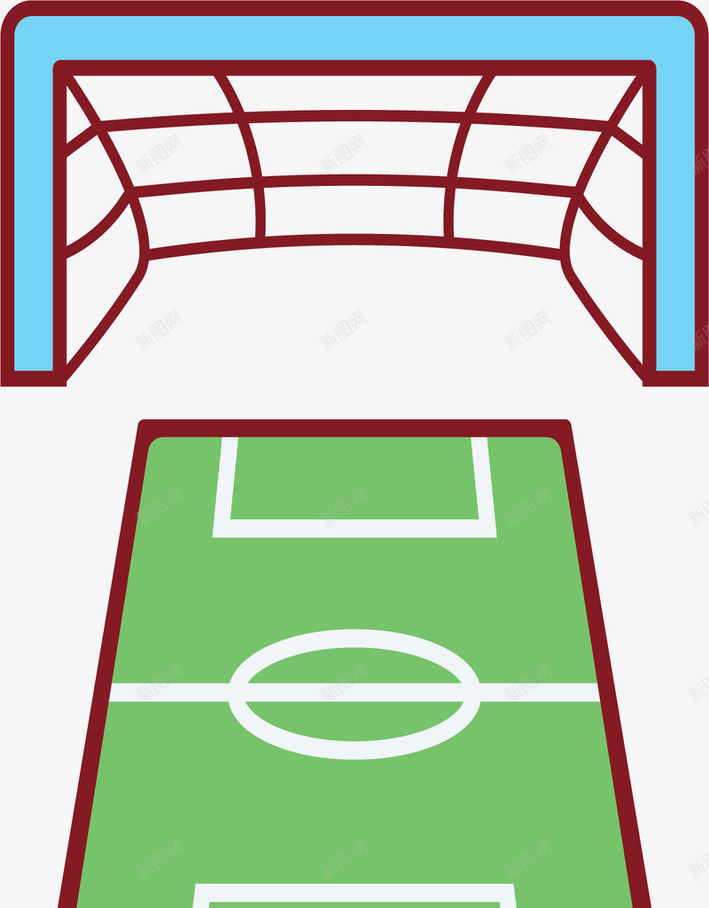 足球比赛场地球门png免抠素材_新图网 https://ixintu.com 场地 球门 矢量png 足球 足球杯 足球比赛