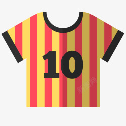 10号红色球衣图标设计足球运动10号球衣矢量图图标高清图片