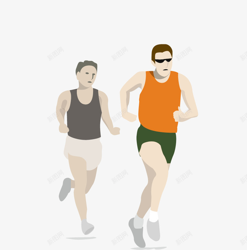 赛跑比赛png免抠素材_新图网 https://ixintu.com 奥运会比赛项目 矢量素材 赛跑 跑步人物