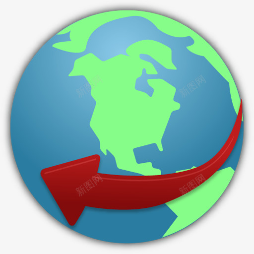 全球服务图标png_新图网 https://ixintu.com 互联网 地球
