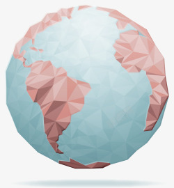 创意折纸地球矢量图素材