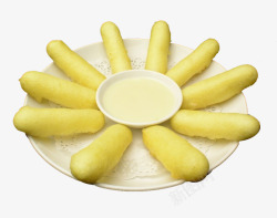 脆皮香蕉鲜嫩脆皮炸鲜奶高清图片