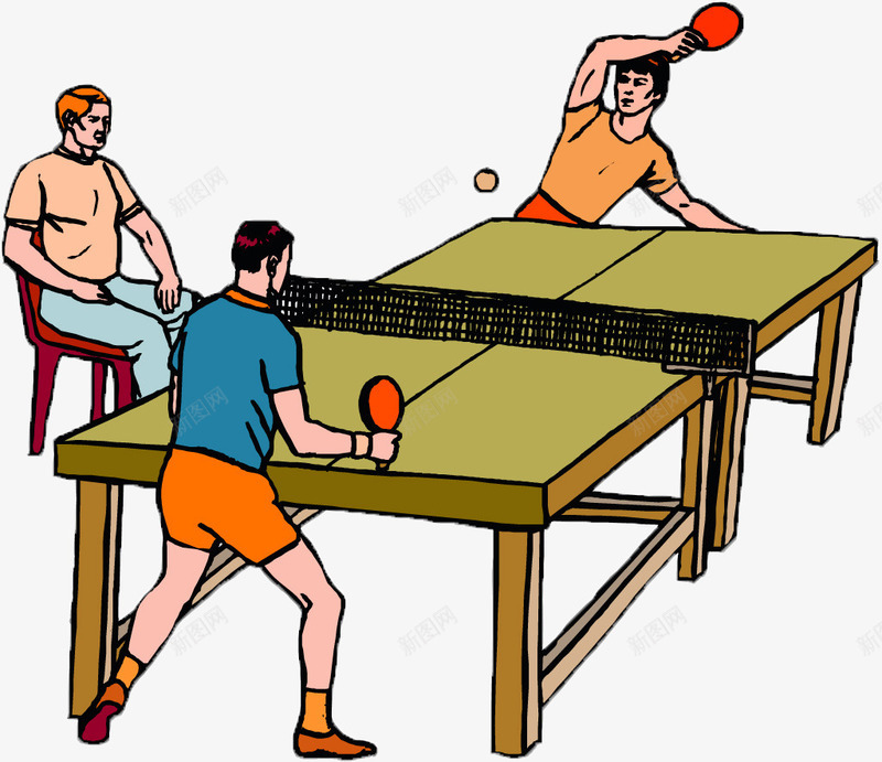参赛乒乓球png免抠素材_新图网 https://ixintu.com 乒乓球 健康 参赛 比赛 球拍 男士 运动 项目