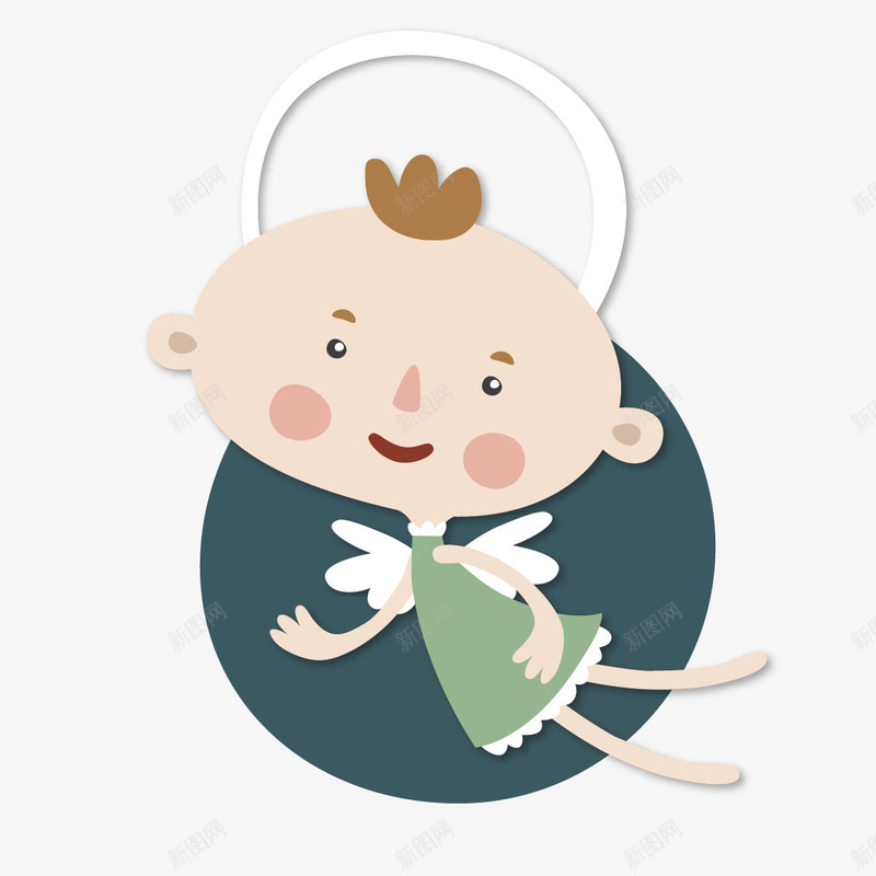 小天使png免抠素材_新图网 https://ixintu.com 可爱 小天使 扁平