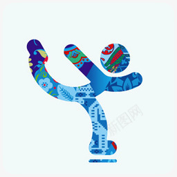索契图滑冰索契2014颜色图标图标