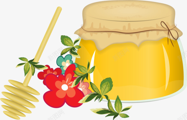 蜂蜜罐头png免抠素材_新图网 https://ixintu.com 手绘 甜食 罐头 蜂蜜 食物