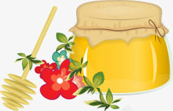 蜂蜜罐头素材