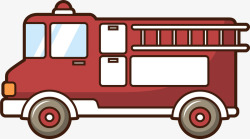 公共服务红色消防车高清图片