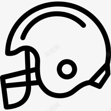 美式橄榄球头盔图标图标