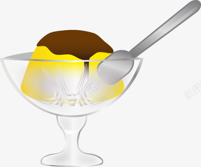 放在酒杯里的冰淇淋png免抠素材_新图网 https://ixintu.com 冰淇淋 叉子 奶酪 巧克力 玻璃杯 芝士