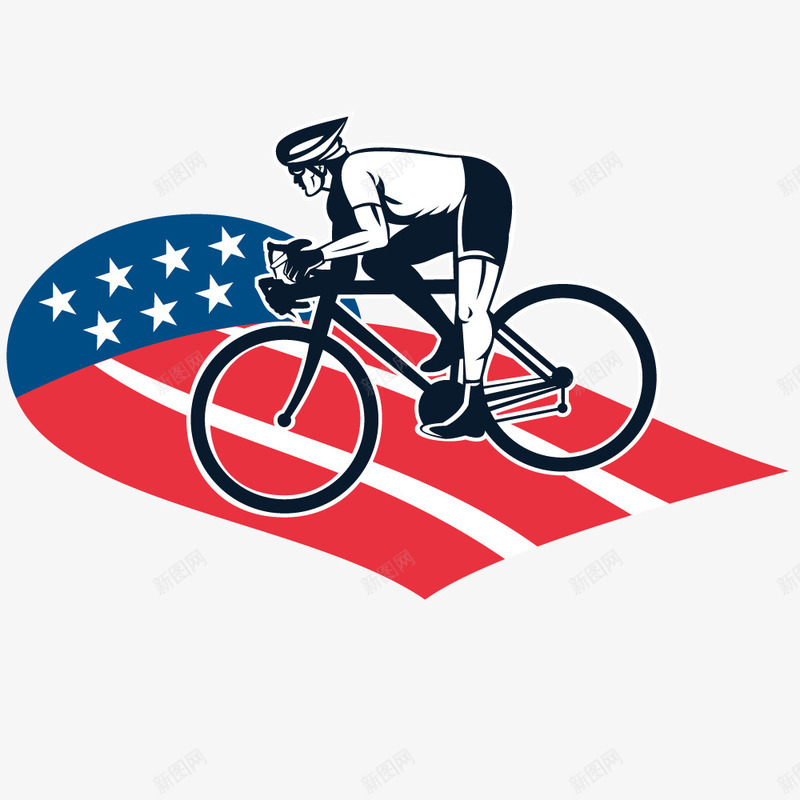 男子个人自行车比赛矢量图ai免抠素材_新图网 https://ixintu.com 个人 比赛 男子 自行车 自行车比赛 自行车矢量 赛车旗 矢量图