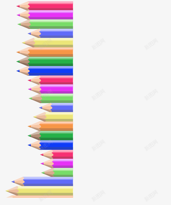 彩色铅笔文具png免抠素材_新图网 https://ixintu.com 彩色 文具 铅笔