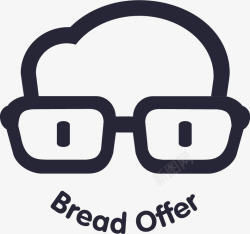 面包求职标准字logo2面包求职黄色镂空weblogo2图标高清图片