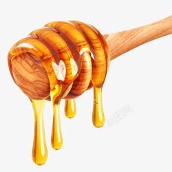 蘸蜂蜜的木棒木棒蜂蜜滴诱人高清图片