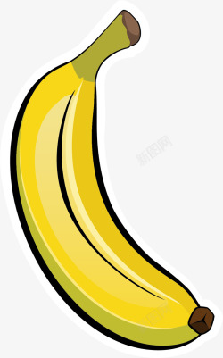 非洲香蕉细致描绘的黄色香蕉高清图片