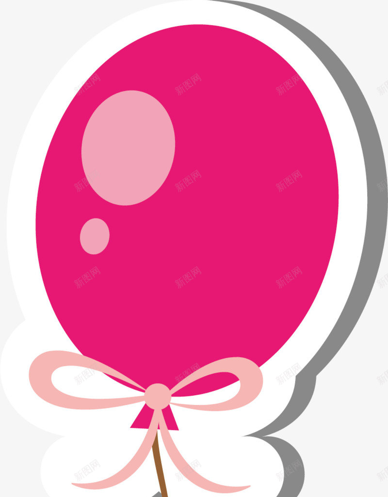 儿童节红色气球贴纸png免抠素材_新图网 https://ixintu.com 一个气球 儿童节 升空气球 气球贴纸 童趣 红色气球