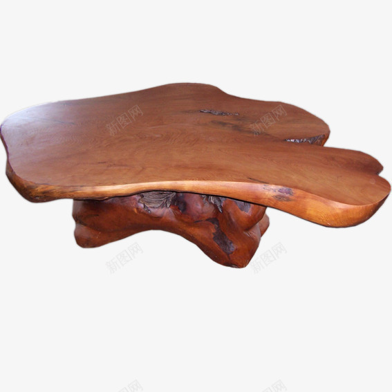 根雕桌子png免抠素材_新图网 https://ixintu.com 创意 创意木制品 木雕 根雕 桌子 艺术