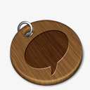 木头对话框标签图标图标