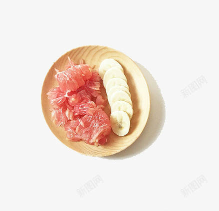 水果png免抠素材_新图网 https://ixintu.com 柚子 甜品 盘子 美食 香蕉片