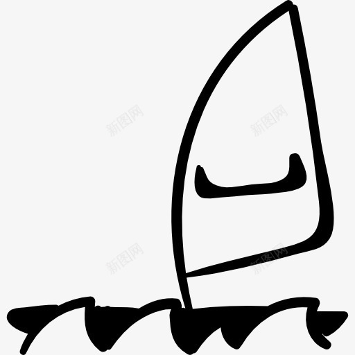 风帆冲浪图标png_新图网 https://ixintu.com 休闲 体育 冲浪 夏天 消夏 运动