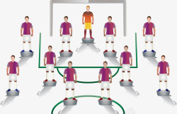 阵型足球队员人偶阵型矢量图高清图片