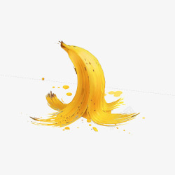 创意艺术香蕉皮素材