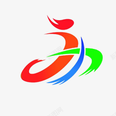 马拉松半程比赛彩色马拉松logo图标图标