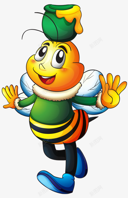 蜜蜂png免抠素材_新图网 https://ixintu.com 动物 卡通 可爱动物 昆虫 蜂蜜 蜜蜂