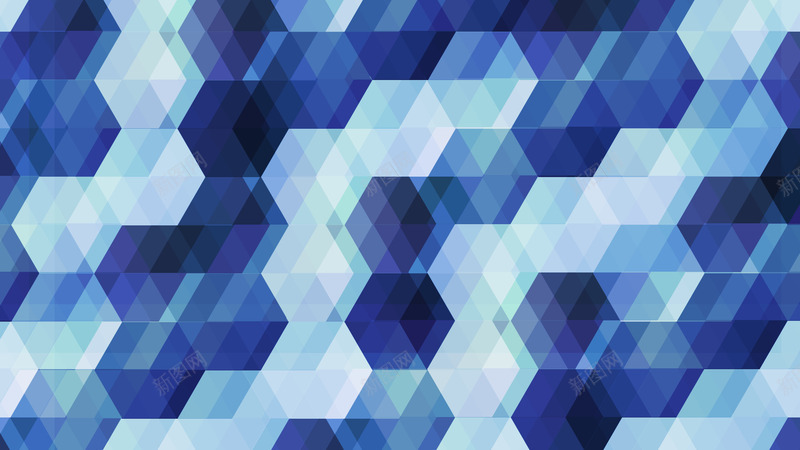 蓝折色六角形壁纸png免抠素材_新图网 https://ixintu.com 六角形 壁纸