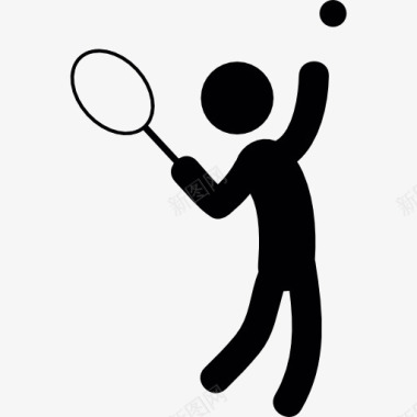 男人打网球图标图标