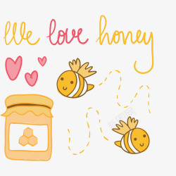 可爱蜜蜂背景矢量图素材