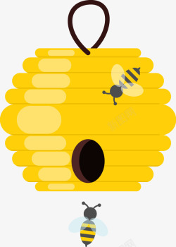 蜂蜜蜜蜂装饰元素矢量图素材