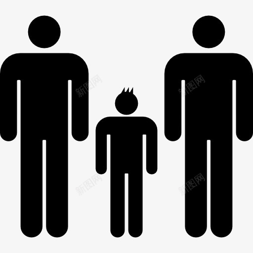 男性的家庭组图标png_新图网 https://ixintu.com 人 夫妻 孩子 男 男人 男性
