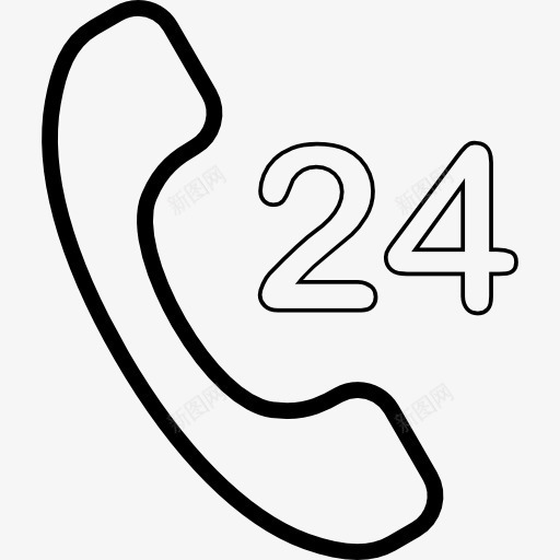 24小时电话支持图标png_新图网 https://ixintu.com 24小时 协助 商业 小图标 手机 服务 电子商务 电话 耳