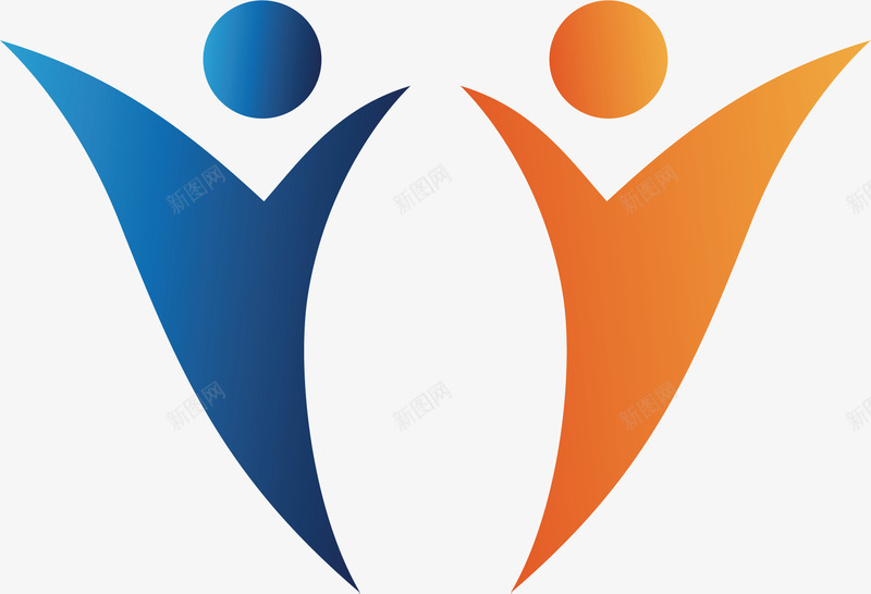 两个人物户外运动logo图标png_新图网 https://ixintu.com logo 体育运动logo 户外运动logo 运动 运动logo 运动logo设计 运动标志