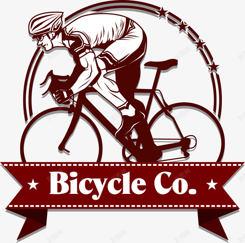 自行车骑行标签png免抠素材_新图网 https://ixintu.com 健身 比赛 自行车 运动会 骑行