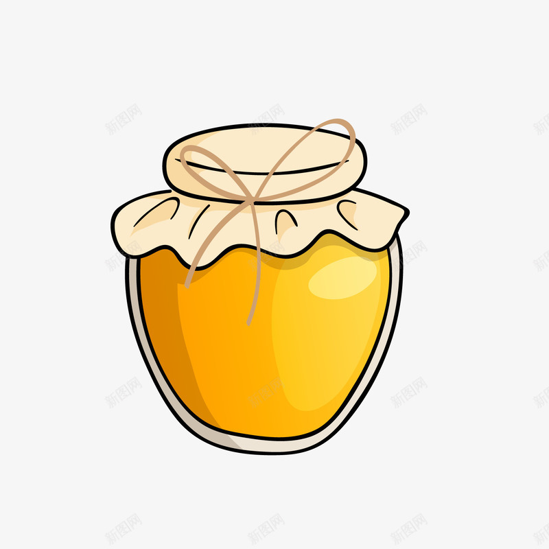 卡通蜜蜂蜂蜜元素png免抠素材_新图网 https://ixintu.com 卡通蜂蜜 罐装蜂蜜 蜜蜂元素