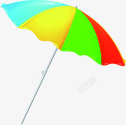 颜色卡通手绘太阳伞素材