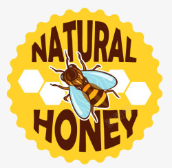 精美的蜜蜂精美蜂蜜蜜蜂标签高清图片