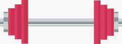 手绘健美健身器材杠铃矢量图素材