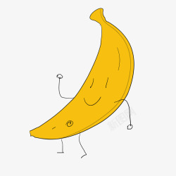 微笑香蕉可爱卡通的香蕉高清图片