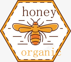 蜂蜜标签矢量图素材
