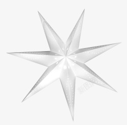 白星七角星装饰高清图片