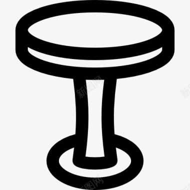 圆桌木椅圆桌图标图标