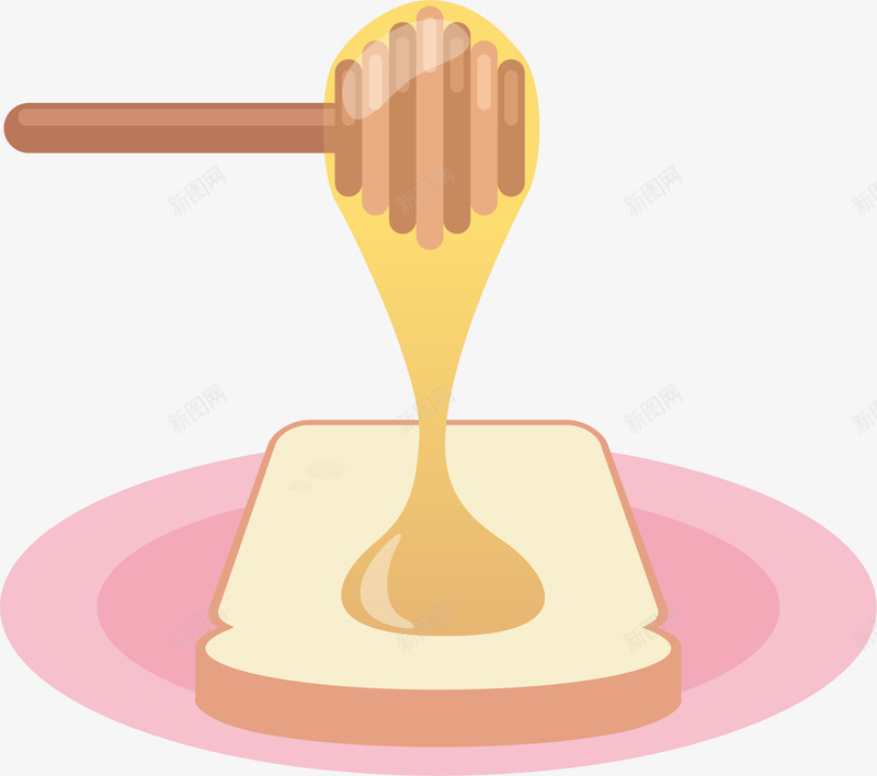 蜂蜜png免抠素材_新图网 https://ixintu.com 健康 蜂蜜 面包 食品