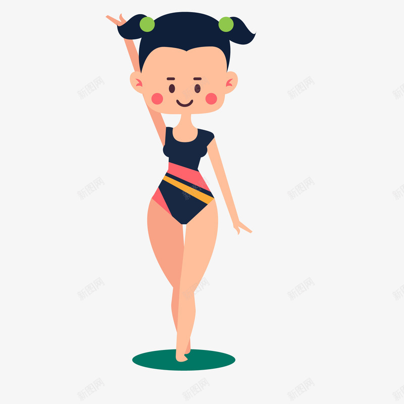跳操的女性矢量图ai免抠素材_新图网 https://ixintu.com 比赛 跳操 运动 运动会 运动员 项目 矢量图